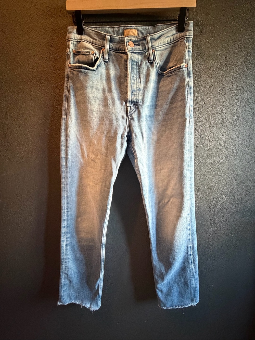 MOTHER Light Blue Slim Straight Jeans